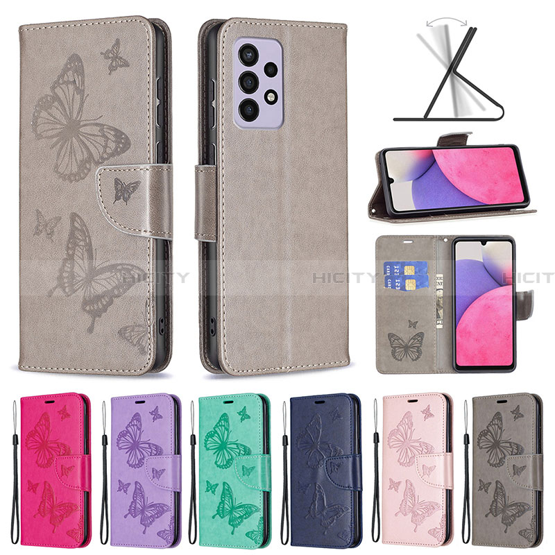 Custodia Portafoglio In Pelle Farfalla Cover con Supporto B01F per Samsung Galaxy A33 5G