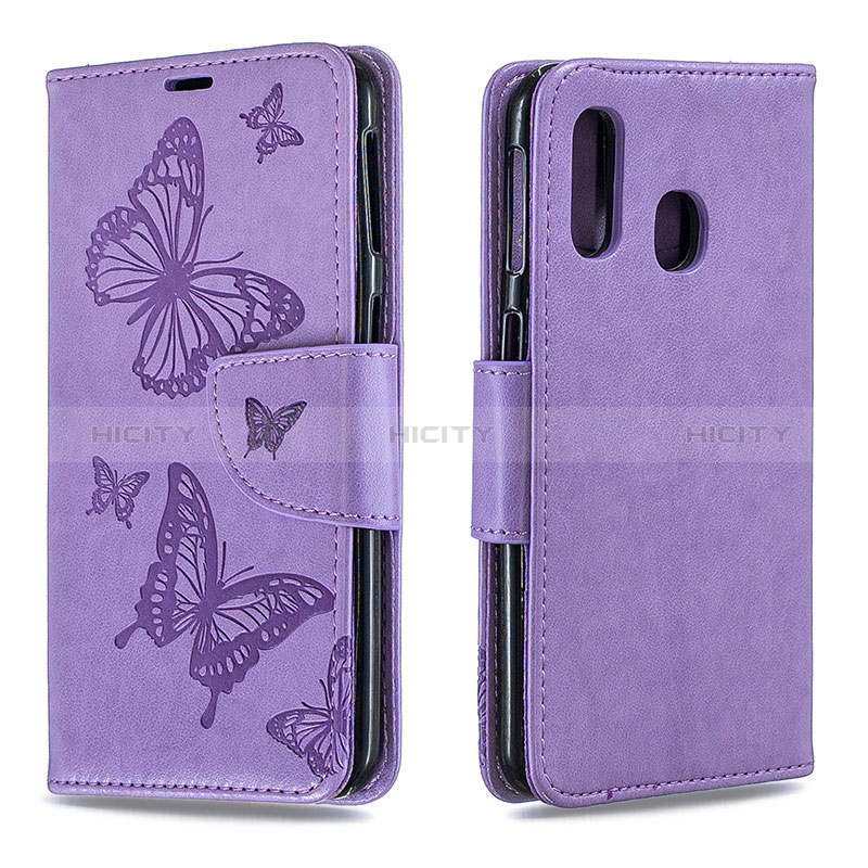 Custodia Portafoglio In Pelle Farfalla Cover con Supporto B01F per Samsung Galaxy A40