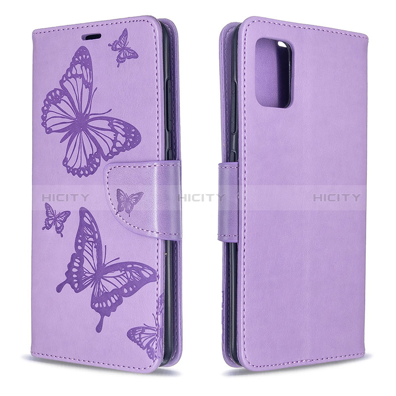 Custodia Portafoglio In Pelle Farfalla Cover con Supporto B01F per Samsung Galaxy A51 4G Lavanda