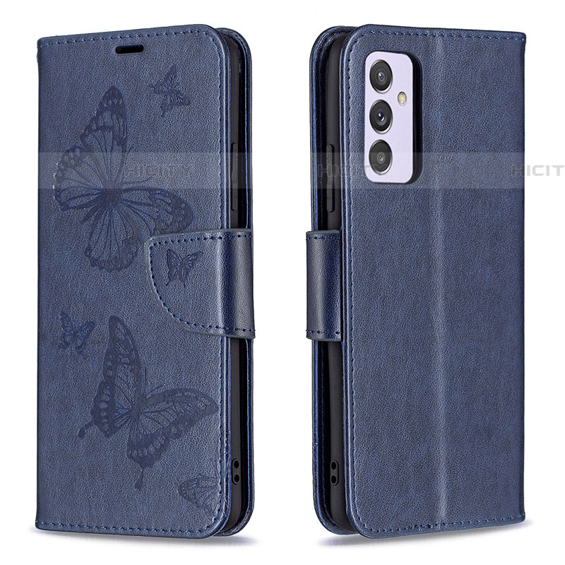 Custodia Portafoglio In Pelle Farfalla Cover con Supporto B01F per Samsung Galaxy A54 5G Blu