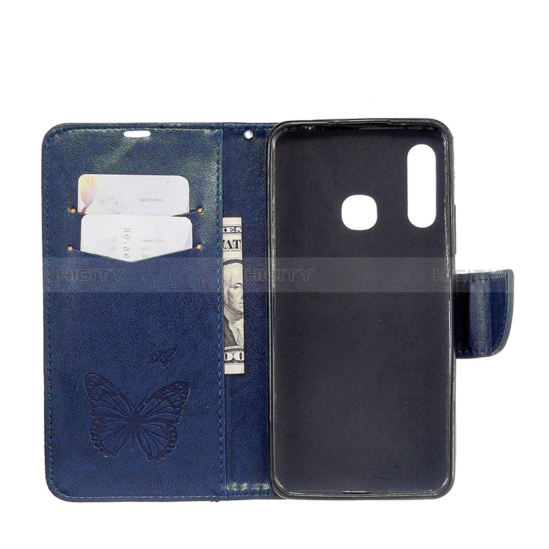 Custodia Portafoglio In Pelle Farfalla Cover con Supporto B01F per Samsung Galaxy A70E