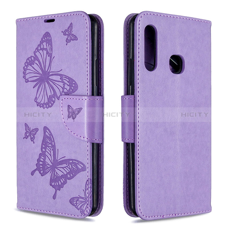 Custodia Portafoglio In Pelle Farfalla Cover con Supporto B01F per Samsung Galaxy A70E