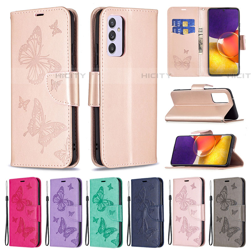 Custodia Portafoglio In Pelle Farfalla Cover con Supporto B01F per Samsung Galaxy A82 5G