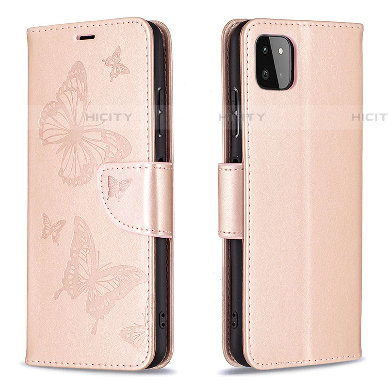 Custodia Portafoglio In Pelle Farfalla Cover con Supporto B01F per Samsung Galaxy F42 5G