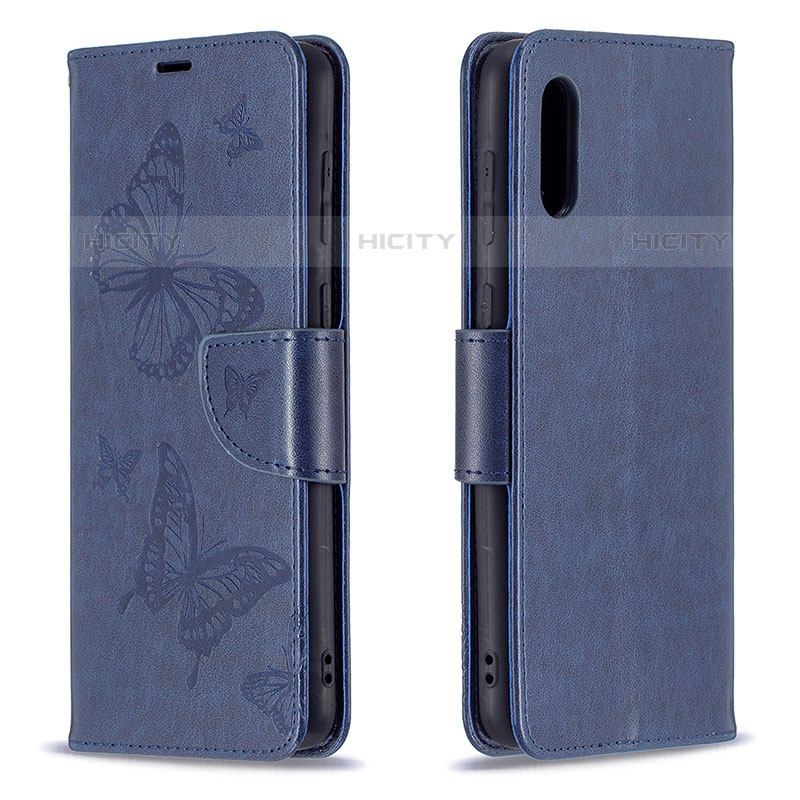 Custodia Portafoglio In Pelle Farfalla Cover con Supporto B01F per Samsung Galaxy M02