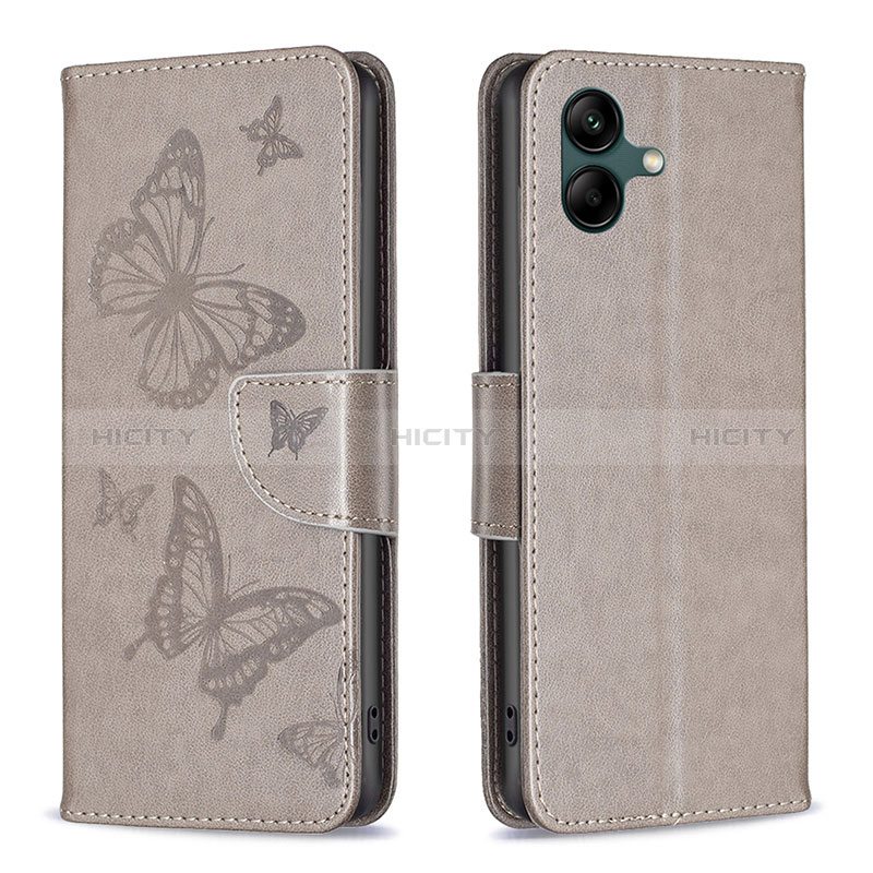 Custodia Portafoglio In Pelle Farfalla Cover con Supporto B01F per Samsung Galaxy M04