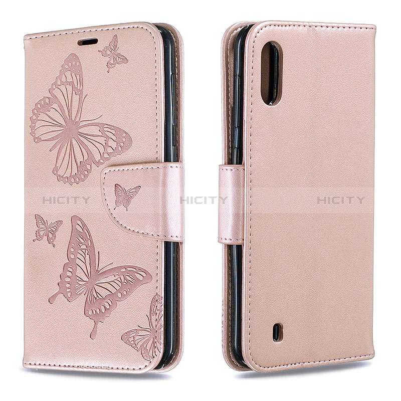 Custodia Portafoglio In Pelle Farfalla Cover con Supporto B01F per Samsung Galaxy M10