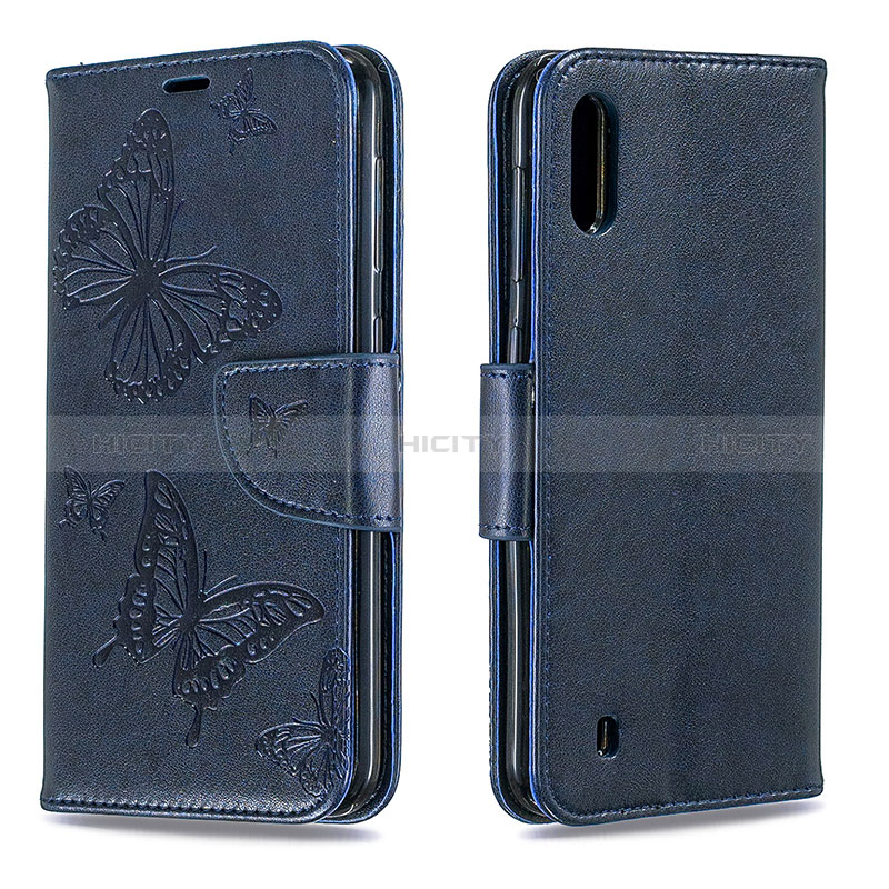 Custodia Portafoglio In Pelle Farfalla Cover con Supporto B01F per Samsung Galaxy M10