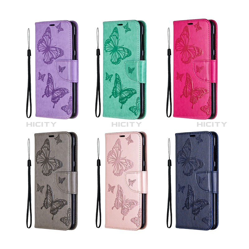 Custodia Portafoglio In Pelle Farfalla Cover con Supporto B01F per Samsung Galaxy M10