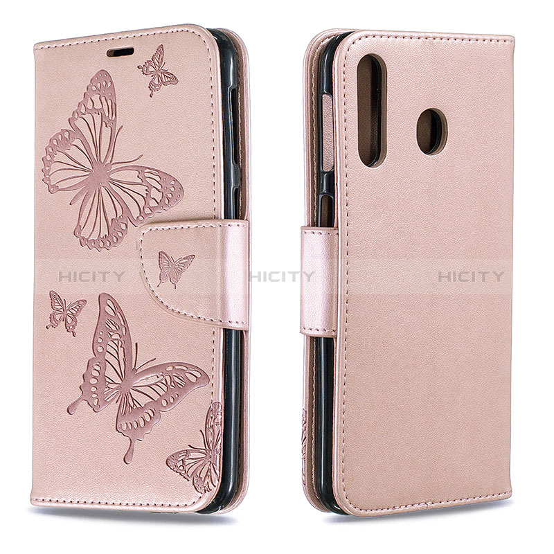 Custodia Portafoglio In Pelle Farfalla Cover con Supporto B01F per Samsung Galaxy M30