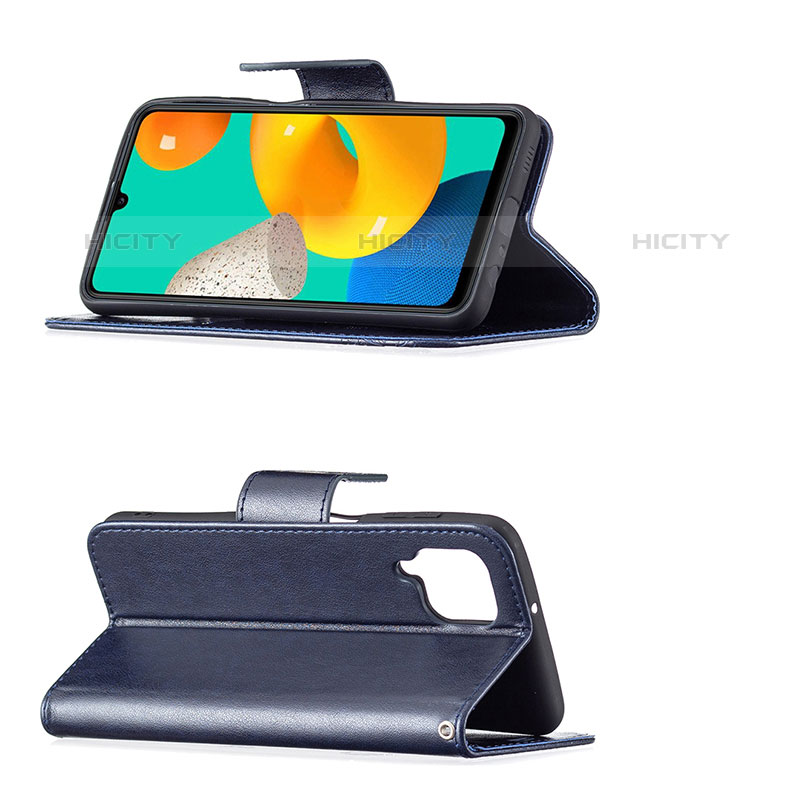 Custodia Portafoglio In Pelle Farfalla Cover con Supporto B01F per Samsung Galaxy M32 4G