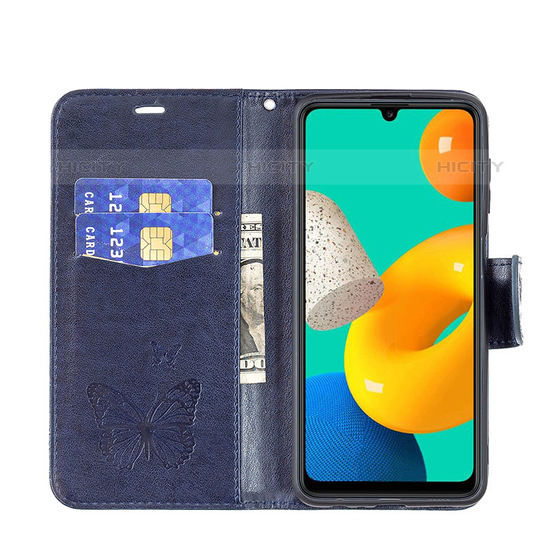 Custodia Portafoglio In Pelle Farfalla Cover con Supporto B01F per Samsung Galaxy M32 4G