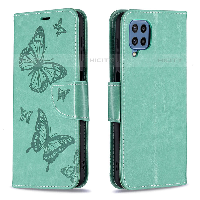 Custodia Portafoglio In Pelle Farfalla Cover con Supporto B01F per Samsung Galaxy M32 4G