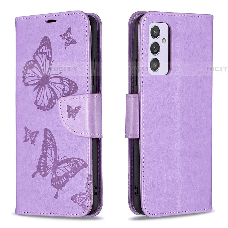 Custodia Portafoglio In Pelle Farfalla Cover con Supporto B01F per Samsung Galaxy M54 5G Lavanda