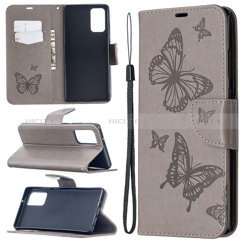 Custodia Portafoglio In Pelle Farfalla Cover con Supporto B01F per Samsung Galaxy Note 20 5G