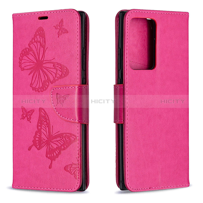 Custodia Portafoglio In Pelle Farfalla Cover con Supporto B01F per Samsung Galaxy Note 20 Ultra 5G