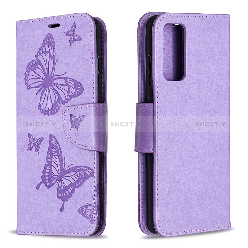 Custodia Portafoglio In Pelle Farfalla Cover con Supporto B01F per Samsung Galaxy S20 FE 5G Lavanda