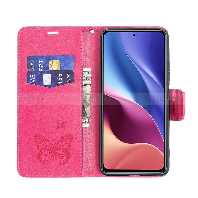 Custodia Portafoglio In Pelle Farfalla Cover con Supporto B01F per Xiaomi Mi 11i 5G