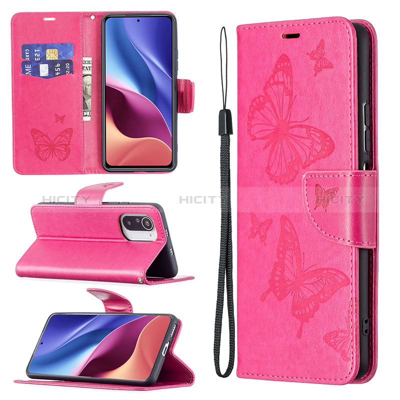 Custodia Portafoglio In Pelle Farfalla Cover con Supporto B01F per Xiaomi Mi 11X 5G