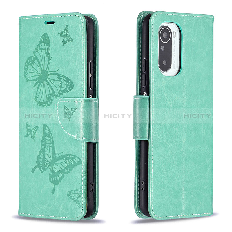 Custodia Portafoglio In Pelle Farfalla Cover con Supporto B01F per Xiaomi Mi 11X 5G Verde