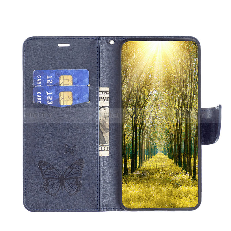 Custodia Portafoglio In Pelle Farfalla Cover con Supporto B01F per Xiaomi Poco C50