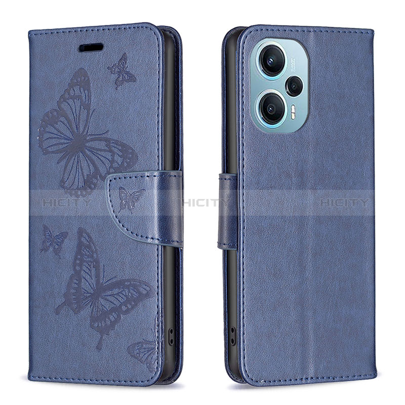 Custodia Portafoglio In Pelle Farfalla Cover con Supporto B01F per Xiaomi Poco F5 5G