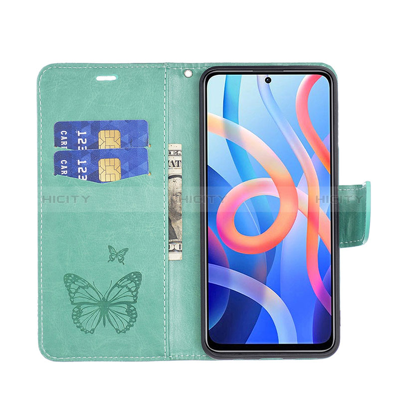 Custodia Portafoglio In Pelle Farfalla Cover con Supporto B01F per Xiaomi Poco M4 Pro 5G