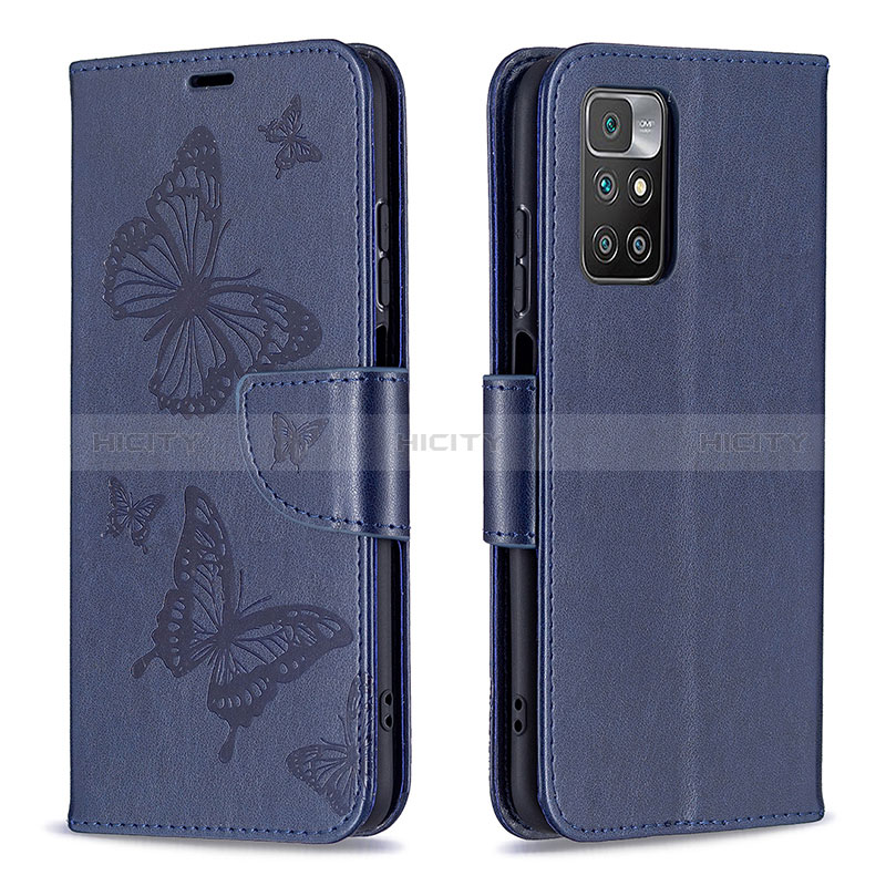 Custodia Portafoglio In Pelle Farfalla Cover con Supporto B01F per Xiaomi Redmi 10 (2022)