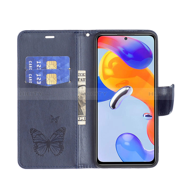 Custodia Portafoglio In Pelle Farfalla Cover con Supporto B01F per Xiaomi Redmi Note 11 Pro 4G