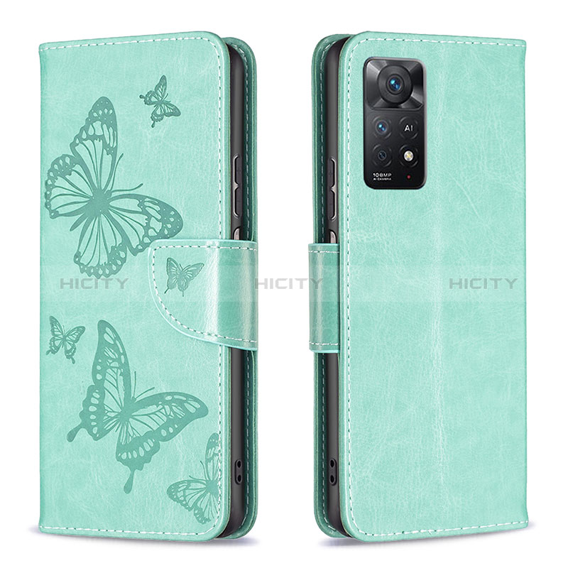 Custodia Portafoglio In Pelle Farfalla Cover con Supporto B01F per Xiaomi Redmi Note 11 Pro 4G