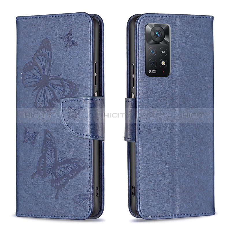 Custodia Portafoglio In Pelle Farfalla Cover con Supporto B01F per Xiaomi Redmi Note 11 Pro 4G