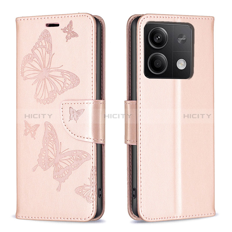 Custodia Portafoglio In Pelle Farfalla Cover con Supporto B01F per Xiaomi Redmi Note 13 5G