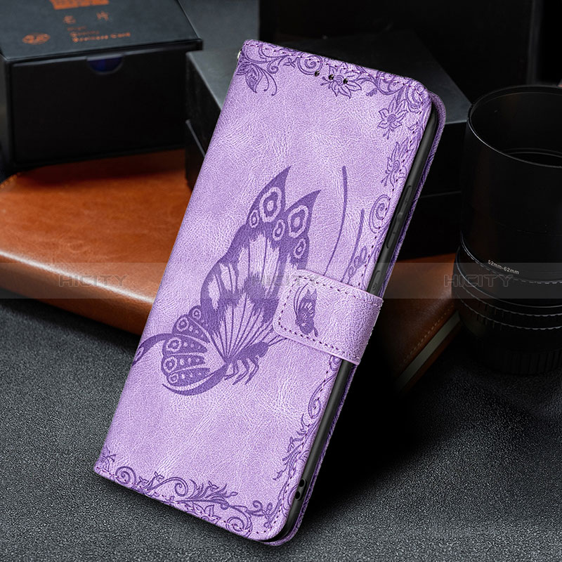 Custodia Portafoglio In Pelle Farfalla Cover con Supporto B02F per Samsung Galaxy A21s