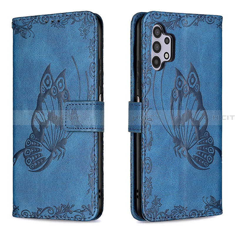 Custodia Portafoglio In Pelle Farfalla Cover con Supporto B02F per Samsung Galaxy A32 4G