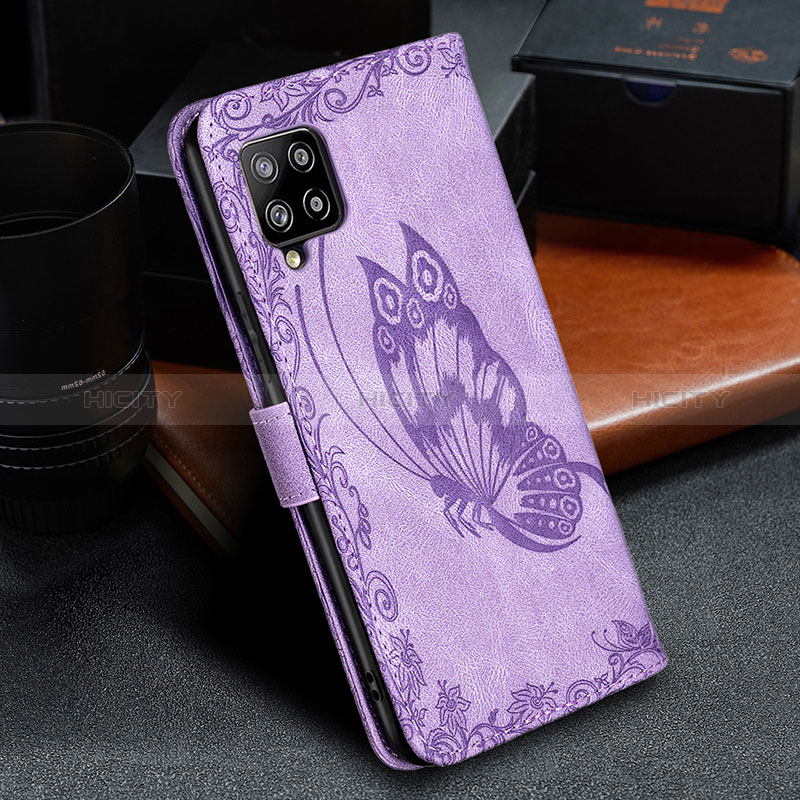 Custodia Portafoglio In Pelle Farfalla Cover con Supporto B02F per Samsung Galaxy A42 5G