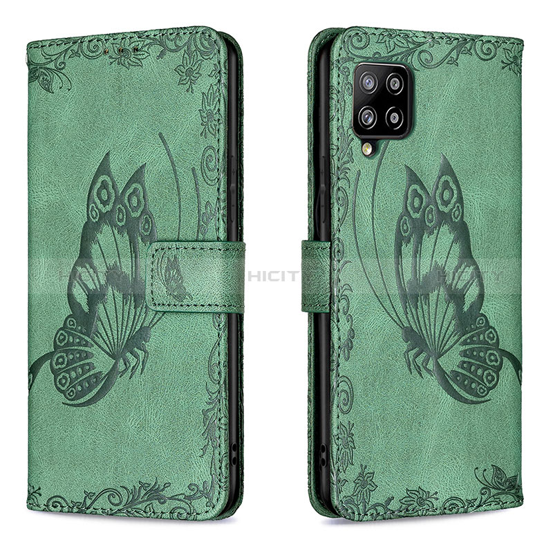 Custodia Portafoglio In Pelle Farfalla Cover con Supporto B02F per Samsung Galaxy A42 5G