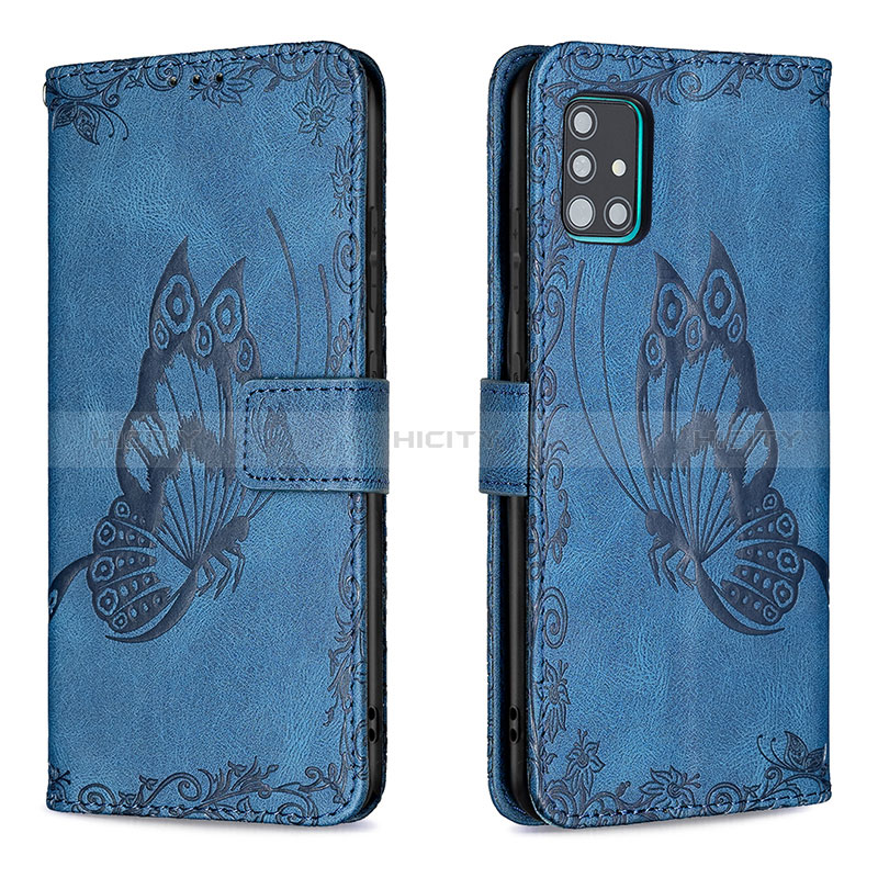 Custodia Portafoglio In Pelle Farfalla Cover con Supporto B02F per Samsung Galaxy M40S