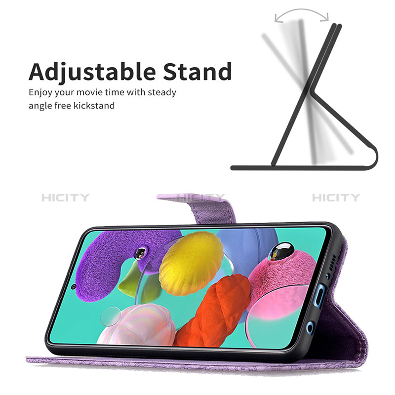 Custodia Portafoglio In Pelle Farfalla Cover con Supporto B02F per Samsung Galaxy M40S