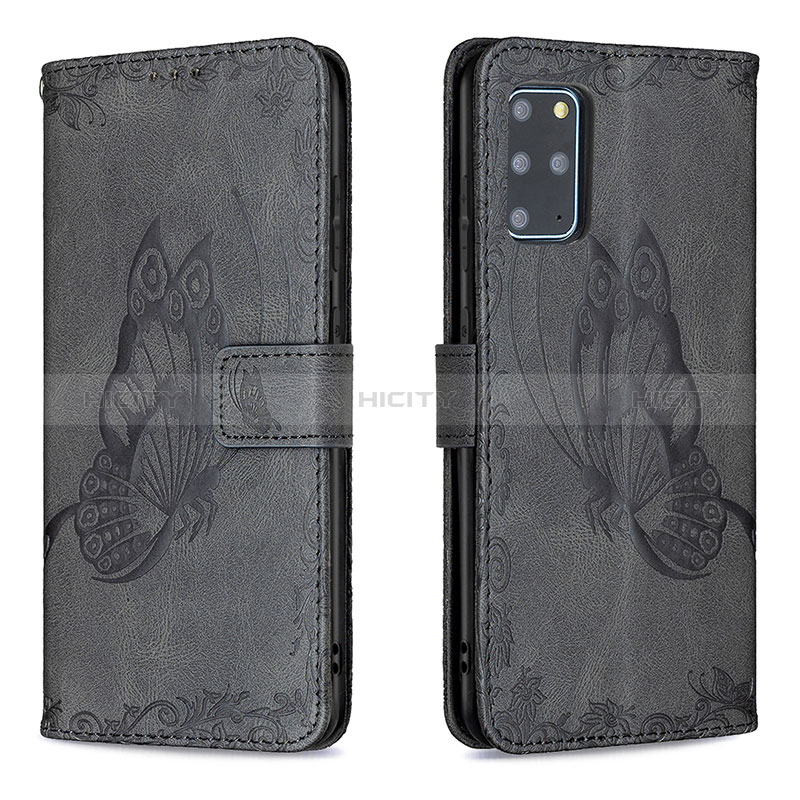 Custodia Portafoglio In Pelle Farfalla Cover con Supporto B02F per Samsung Galaxy S20 Plus 5G Nero