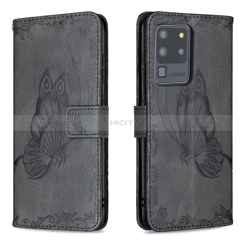 Custodia Portafoglio In Pelle Farfalla Cover con Supporto B02F per Samsung Galaxy S20 Ultra 5G