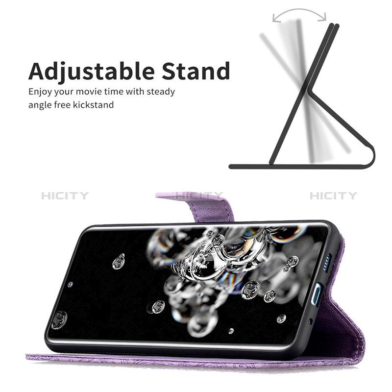 Custodia Portafoglio In Pelle Farfalla Cover con Supporto B02F per Samsung Galaxy S20 Ultra 5G