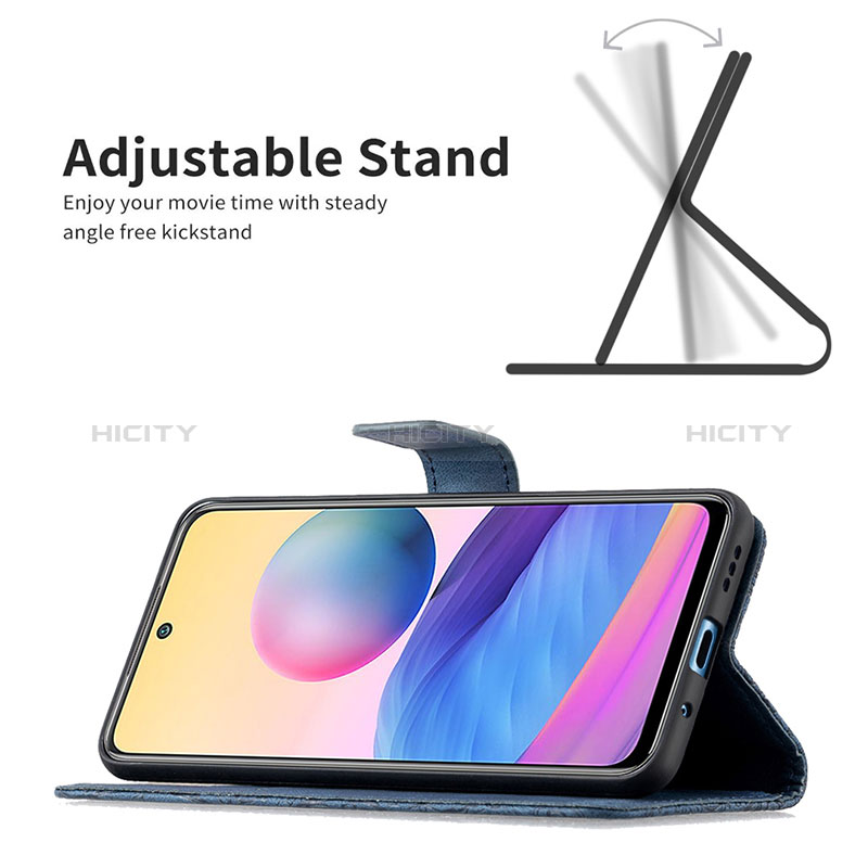 Custodia Portafoglio In Pelle Farfalla Cover con Supporto B02F per Xiaomi POCO M3 Pro 5G