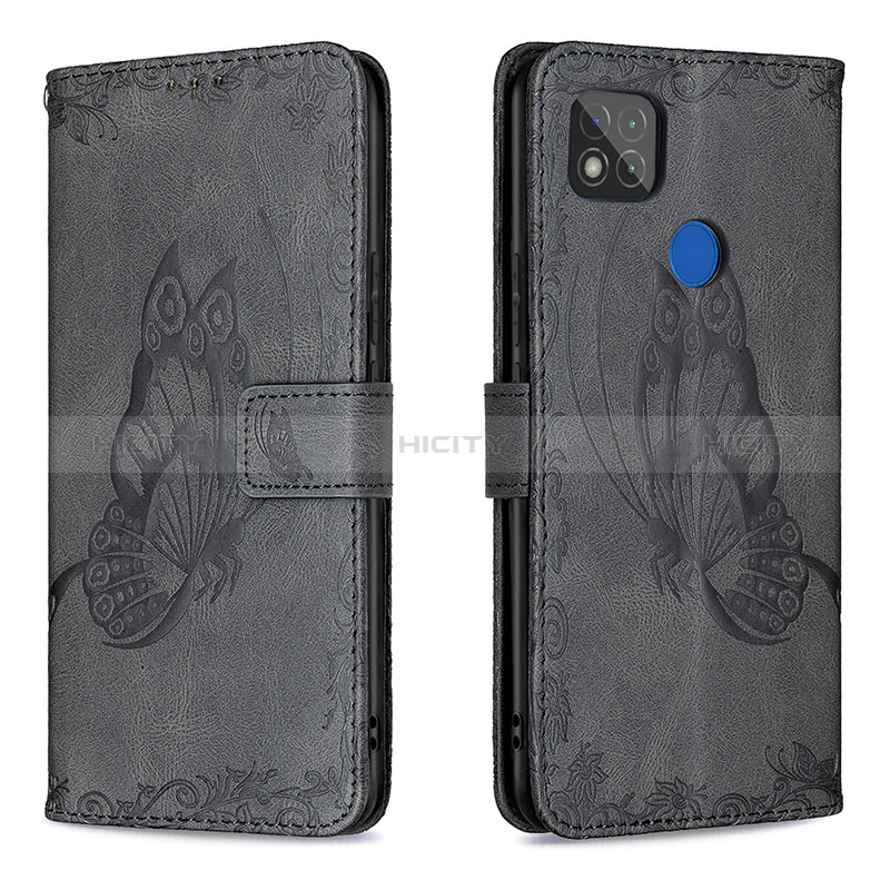 Custodia Portafoglio In Pelle Farfalla Cover con Supporto B02F per Xiaomi Redmi 10A 4G