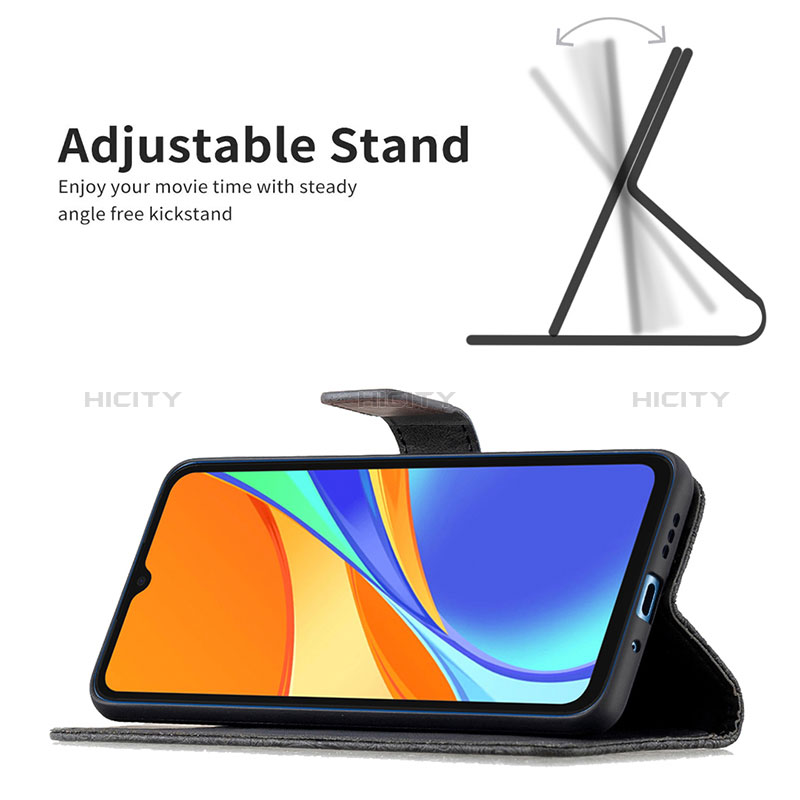 Custodia Portafoglio In Pelle Farfalla Cover con Supporto B02F per Xiaomi Redmi 9 Activ