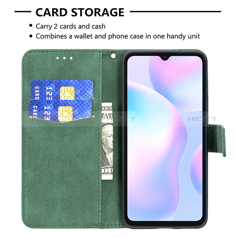 Custodia Portafoglio In Pelle Farfalla Cover con Supporto B02F per Xiaomi Redmi 9A