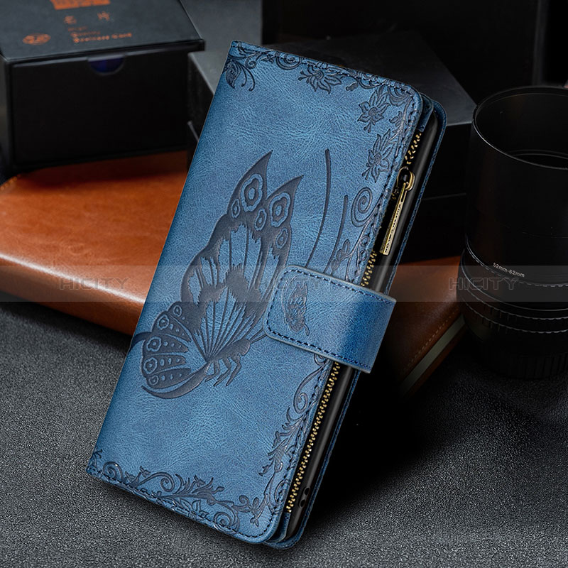 Custodia Portafoglio In Pelle Farfalla Cover con Supporto B02F per Xiaomi Redmi Note 10 4G