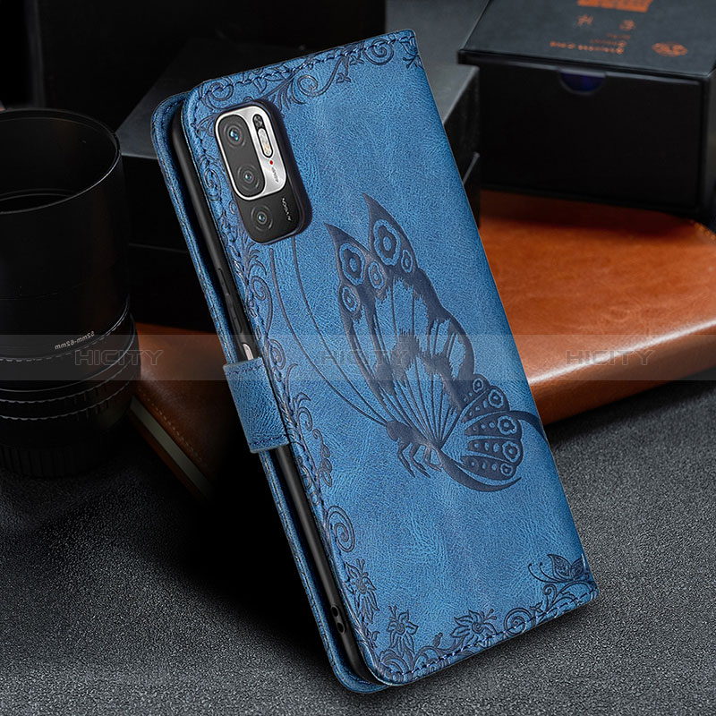 Custodia Portafoglio In Pelle Farfalla Cover con Supporto B02F per Xiaomi Redmi Note 10 5G