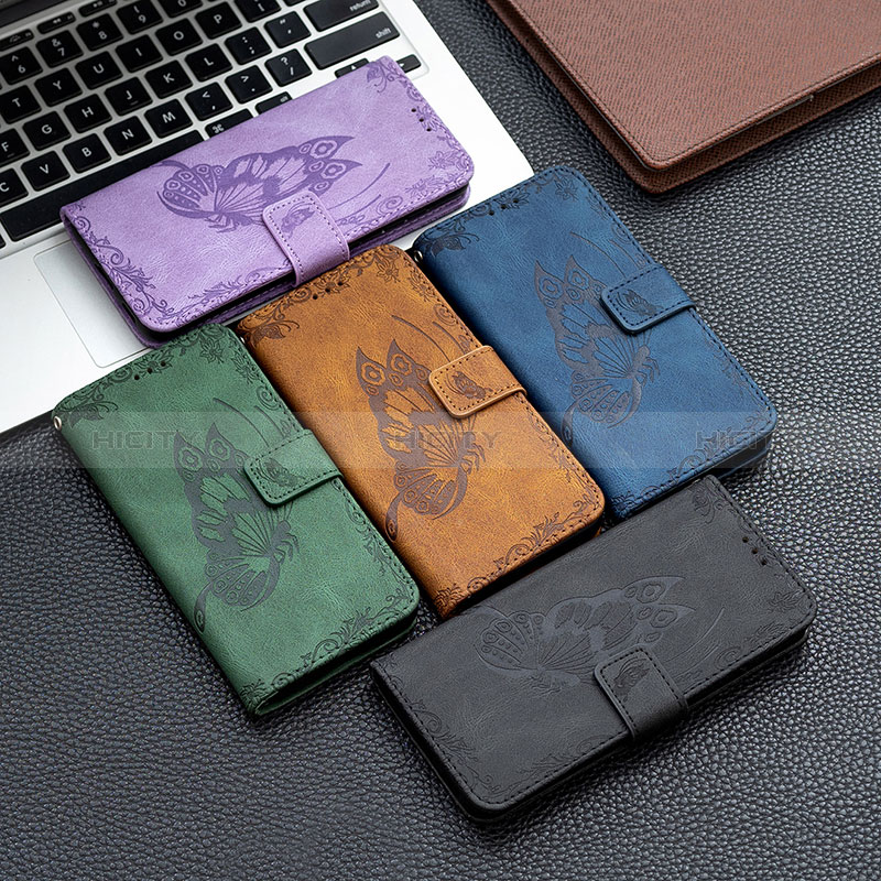 Custodia Portafoglio In Pelle Farfalla Cover con Supporto B02F per Xiaomi Redmi Note 10T 5G