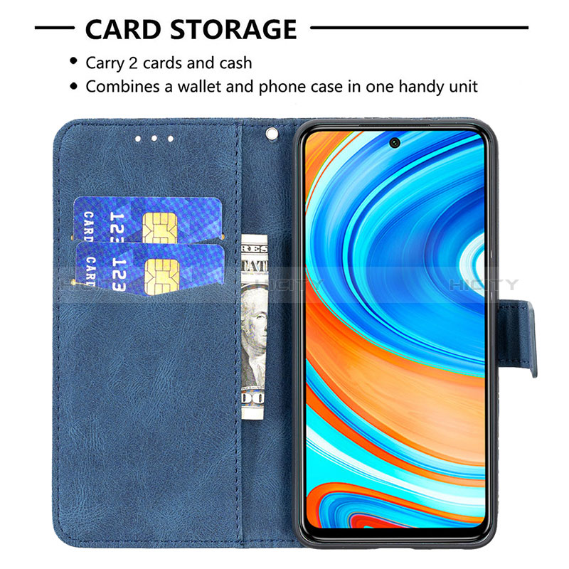 Custodia Portafoglio In Pelle Farfalla Cover con Supporto B02F per Xiaomi Redmi Note 9 Pro