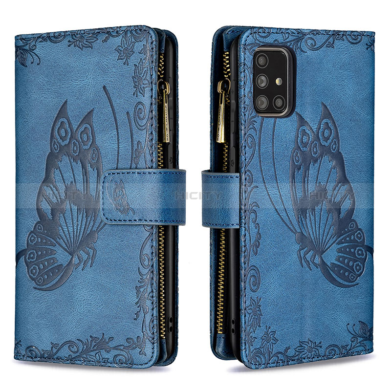 Custodia Portafoglio In Pelle Farfalla Cover con Supporto B03F per Samsung Galaxy A71 5G